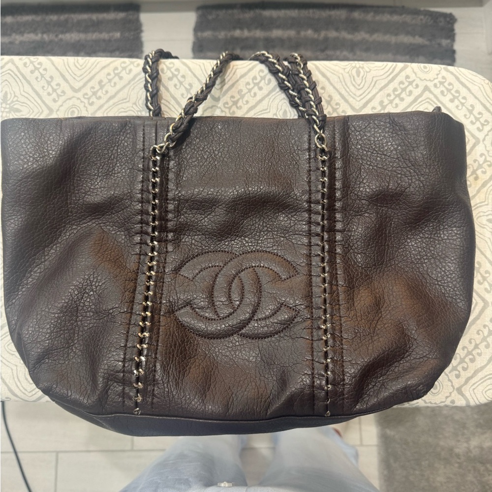 COPY - Chanel Brown Leather Tote with Braided Handles